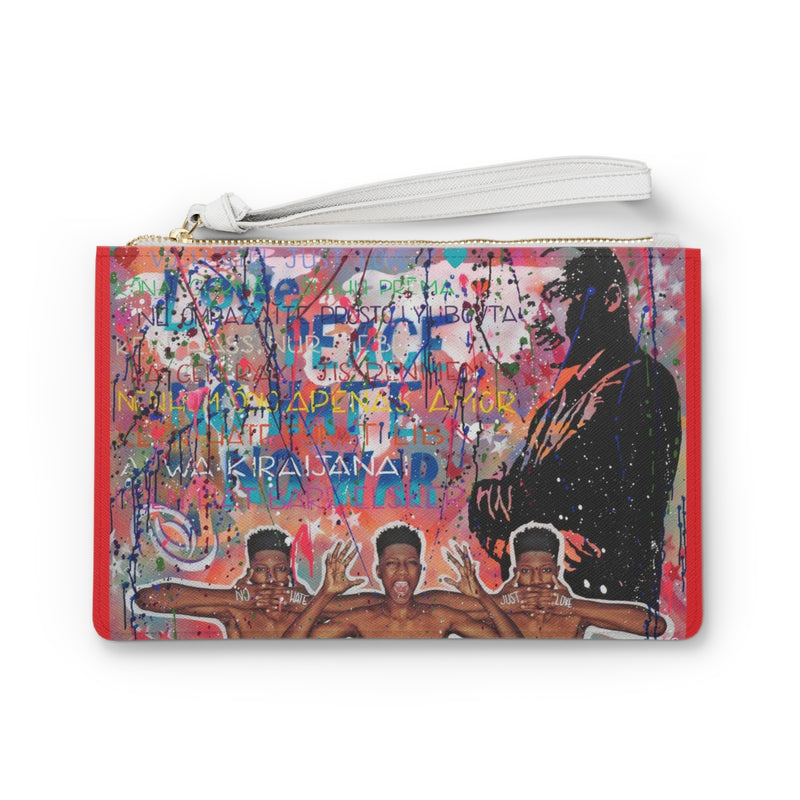 "No Hate Just Love" Clutch Purse