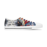 'Basquiat/Warhol Tribute" Women's Low Top Sneakers