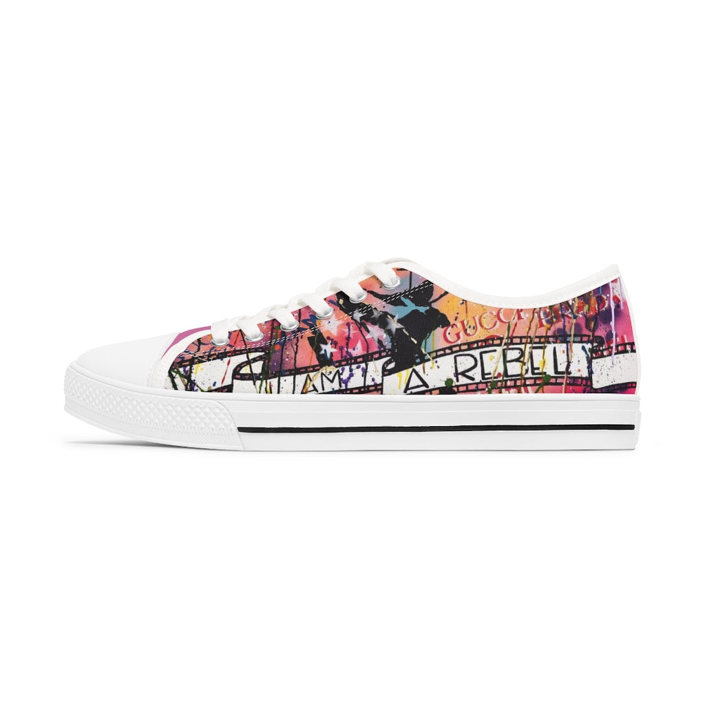 "Rebel With A Cause" Women's Low Top Sneakers