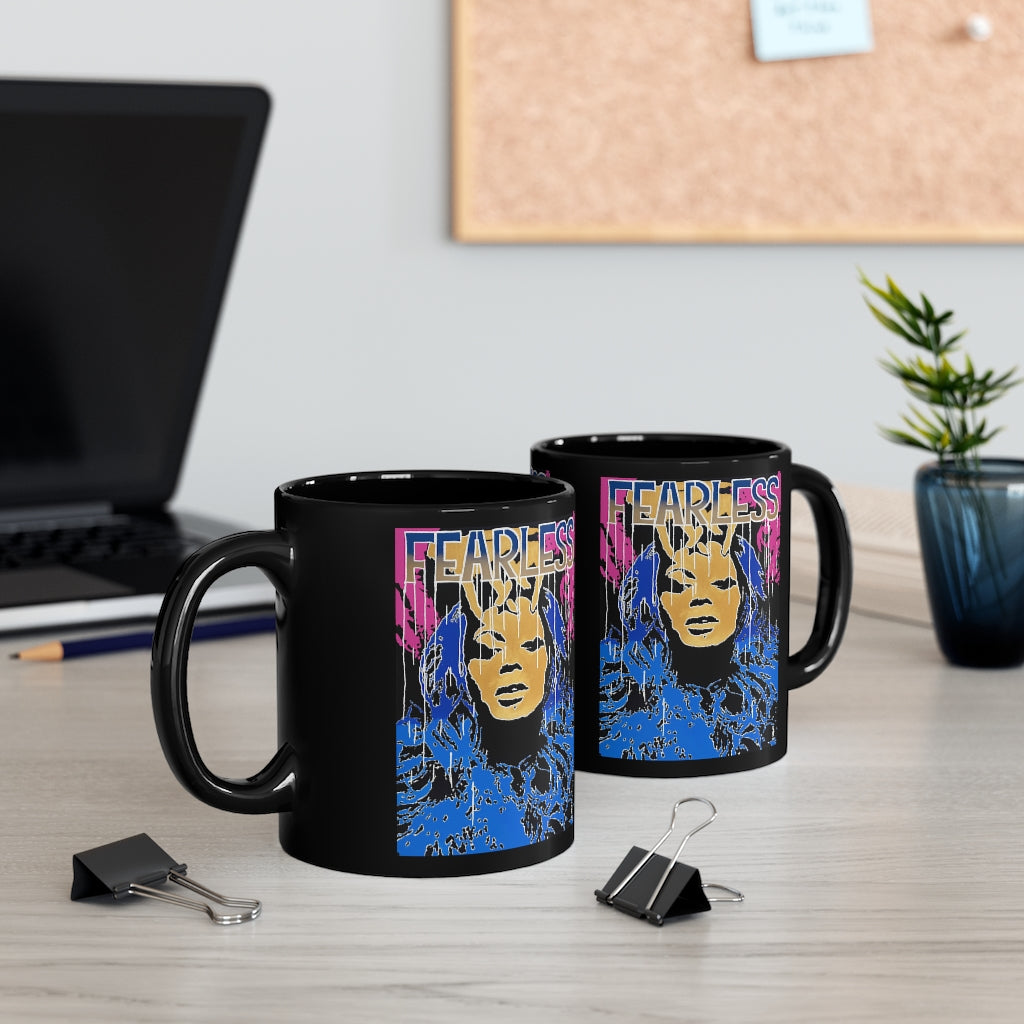 "Fearless-Beyonce" 11oz Black Mug
