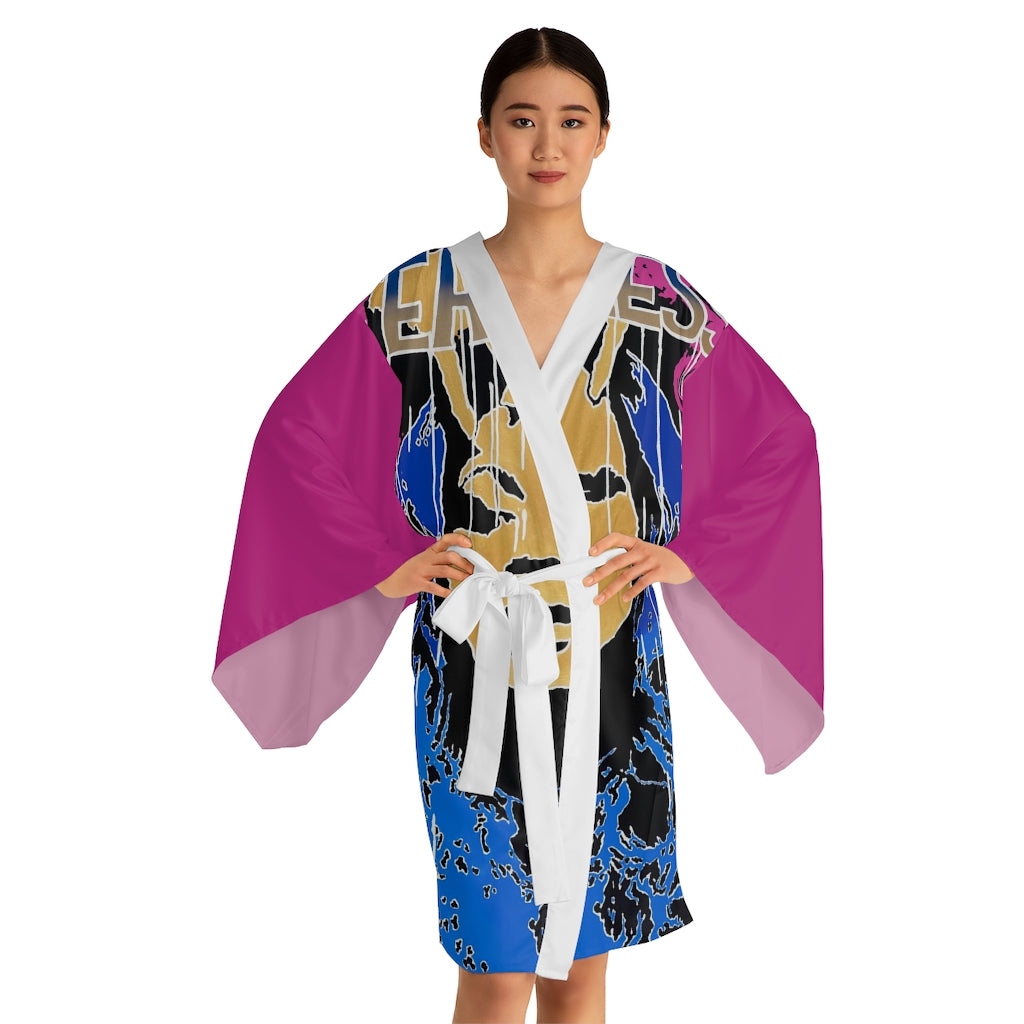 "Fearless" Long Sleeve Kimono Robe