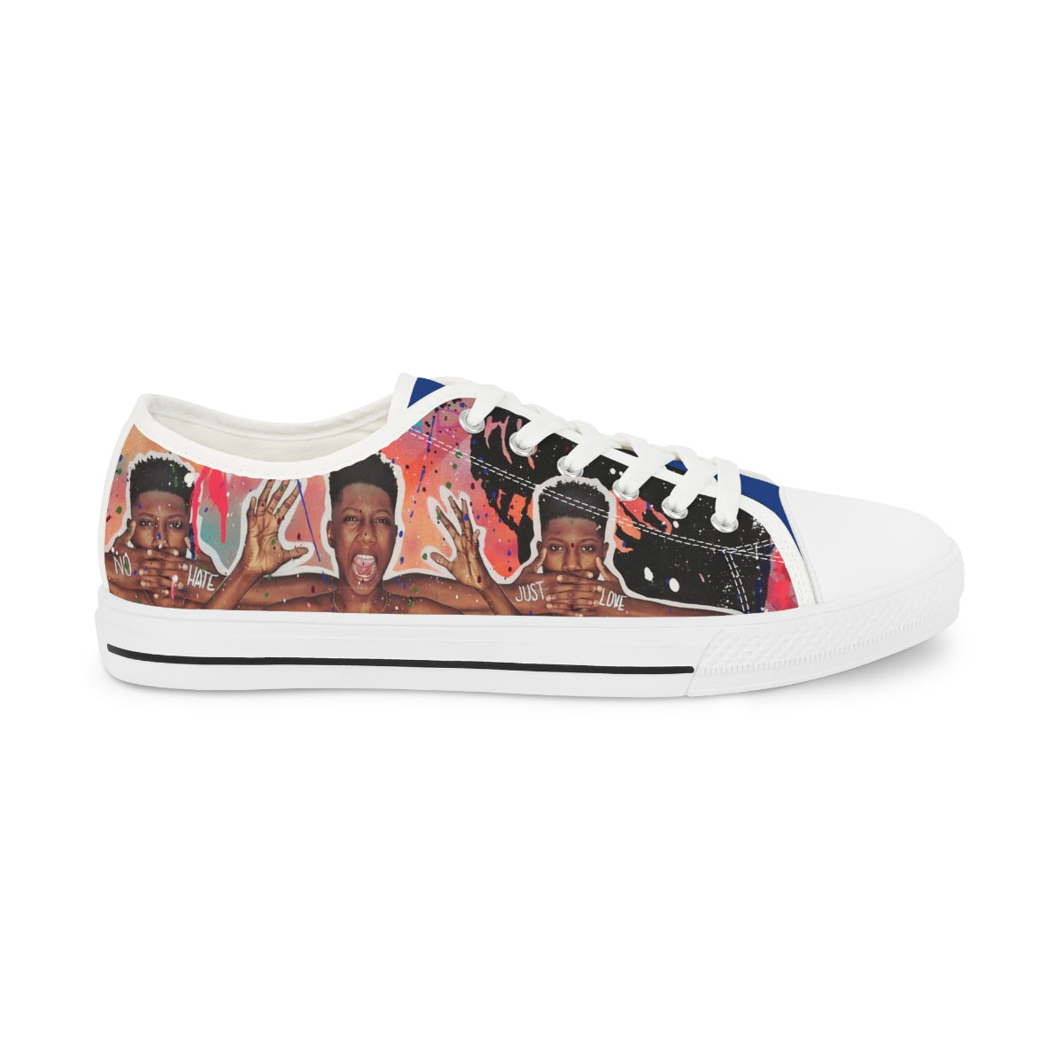 "No Hate Just Love" Men's Low Top Sneakers