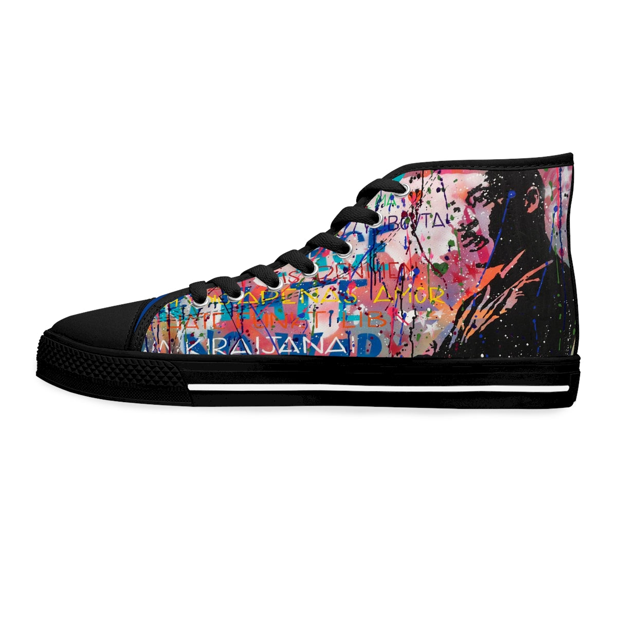 "No Hate Just Love" Women's High Top Sneakers