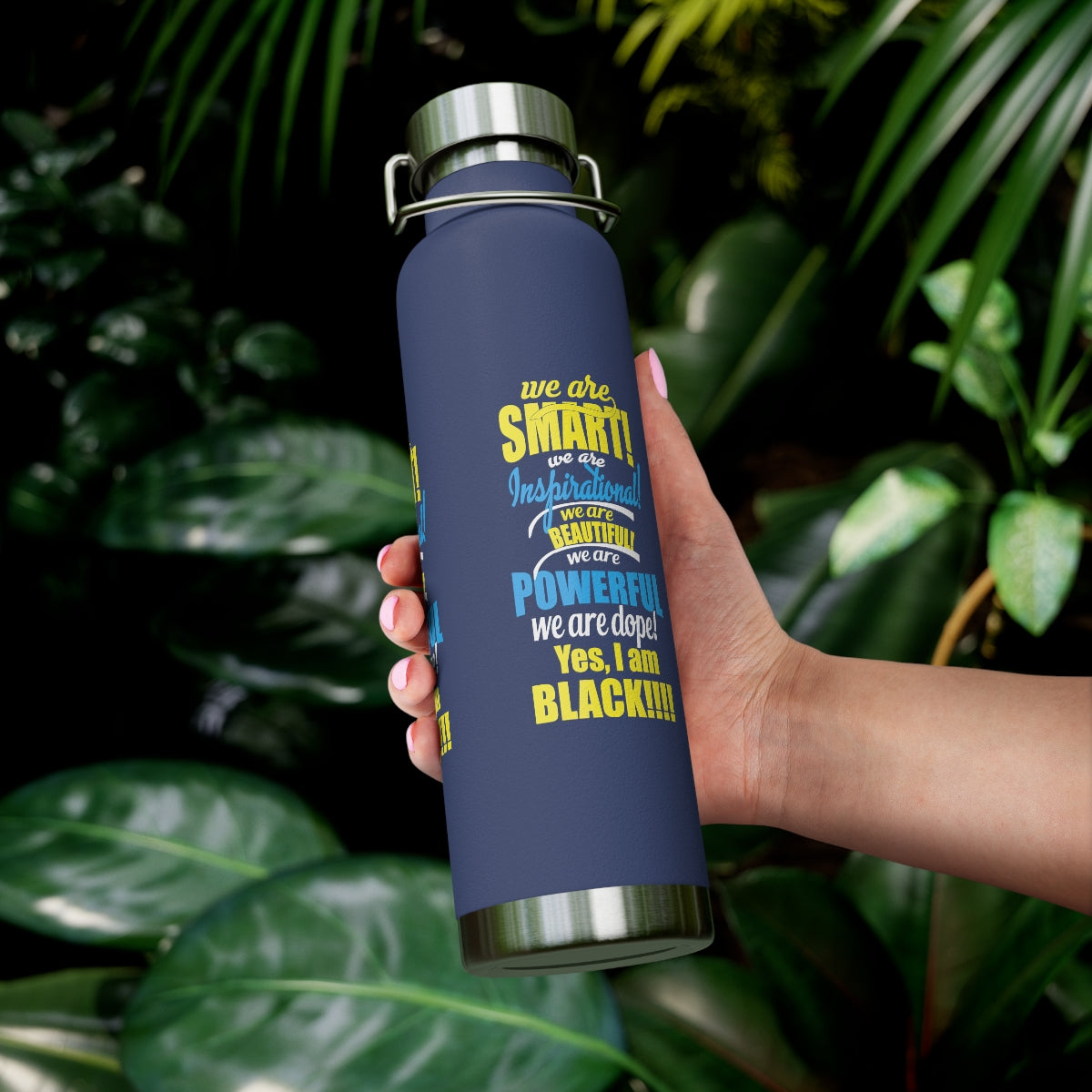 "We Are Smart...."Copper Vacuum Insulated Bottle, 22oz