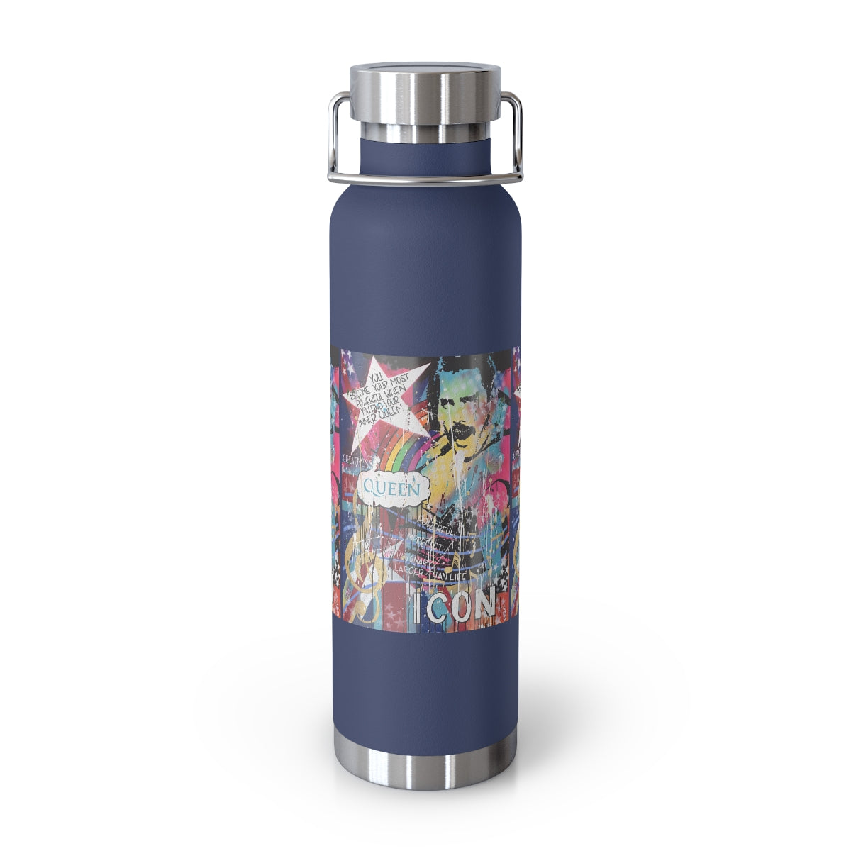 "Find Your Inner Queen- Inspired By Freddie Mercury" Copper Vacuum Insulated Bottle, 22oz
