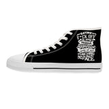 "Saying F*ck Off Is My Passive Way Of Not Punching You In The Face" Women's High Top Sneakers
