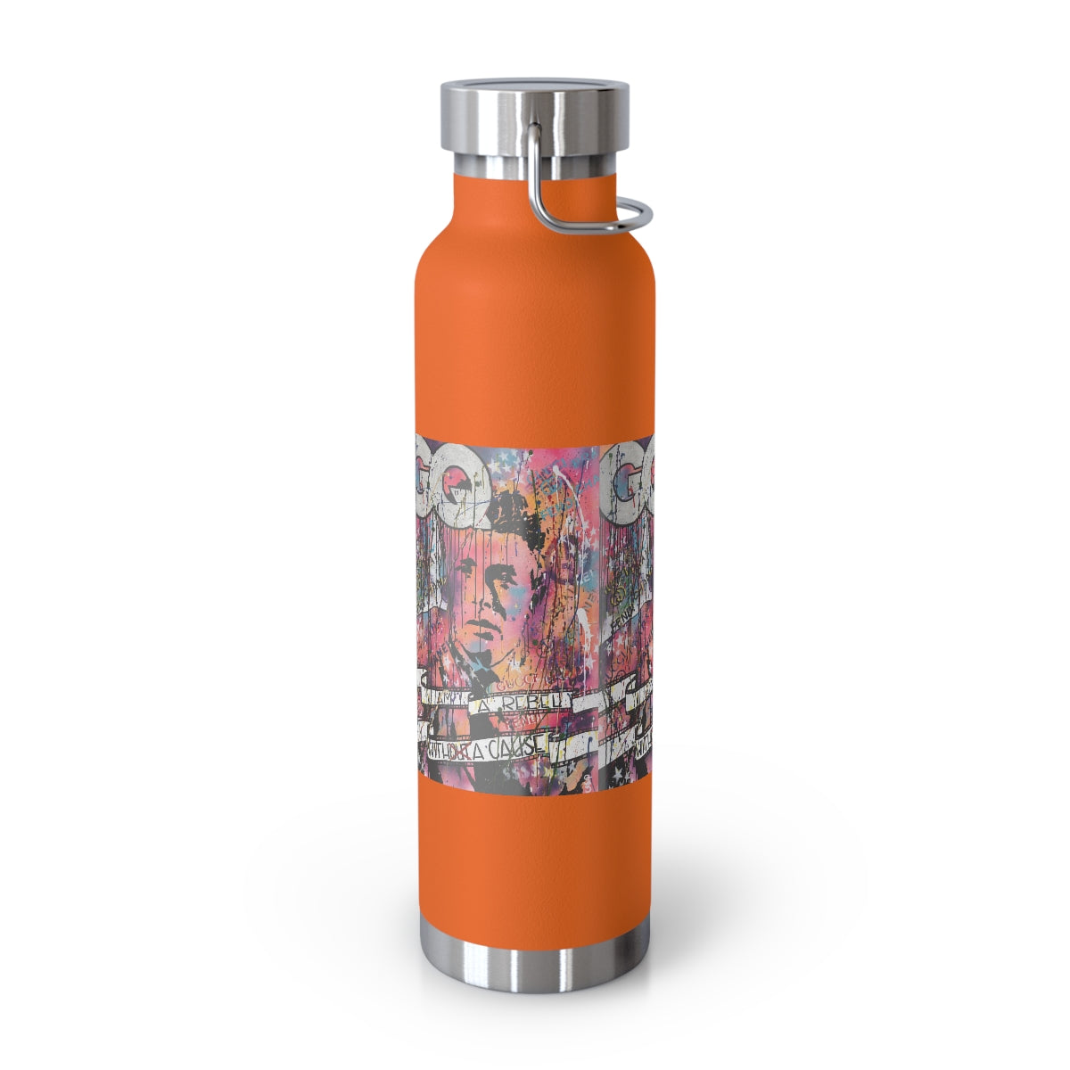 "Rebel With A Cause- Inspired By James Dean" Copper Vacuum Insulated Bottle, 22oz