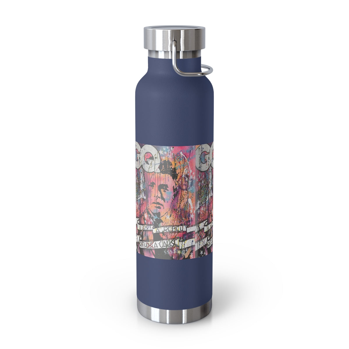 "Rebel With A Cause- Inspired By James Dean" Copper Vacuum Insulated Bottle, 22oz