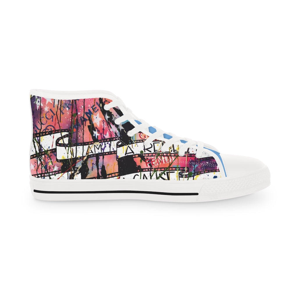 "Rebel With A Cause" Men's High Top Sneakers