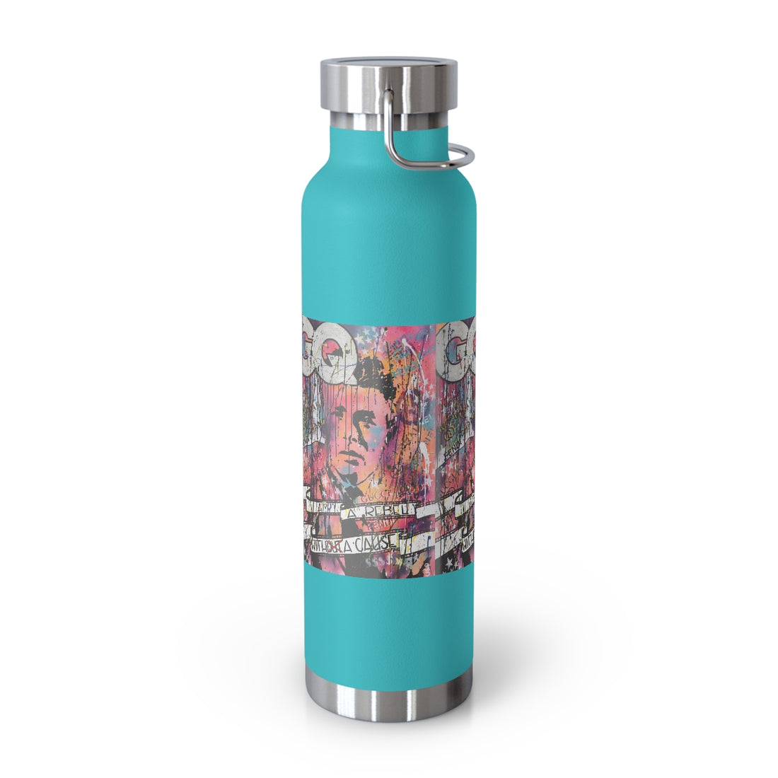 "Rebel With A Cause- Inspired By James Dean" Copper Vacuum Insulated Bottle, 22oz
