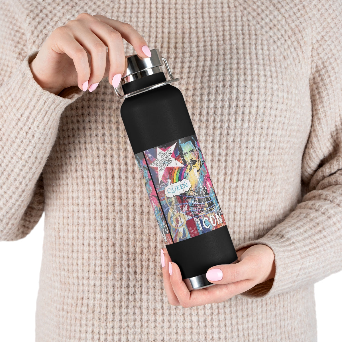"Find Your Inner Queen- Inspired By Freddie Mercury" Copper Vacuum Insulated Bottle, 22oz