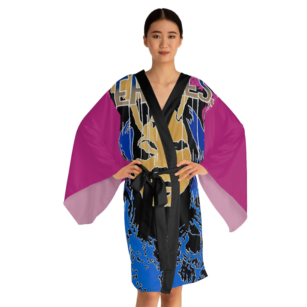 "Fearless" Long Sleeve Kimono Robe