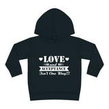 "Love And Acceptance Isn't One Way" Toddler Pullover Fleece Hoodie