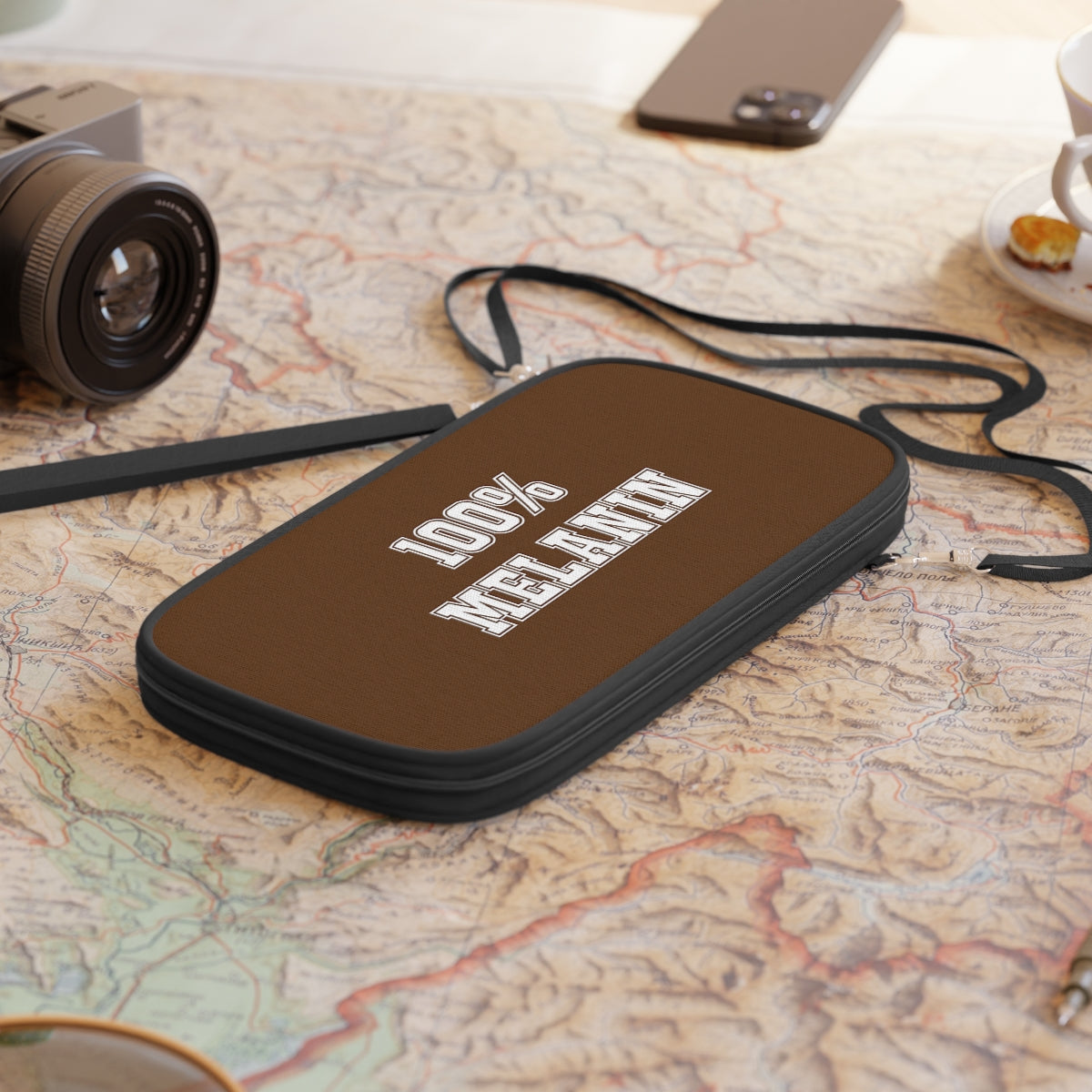 "100% Melanin" Passport Wallet
