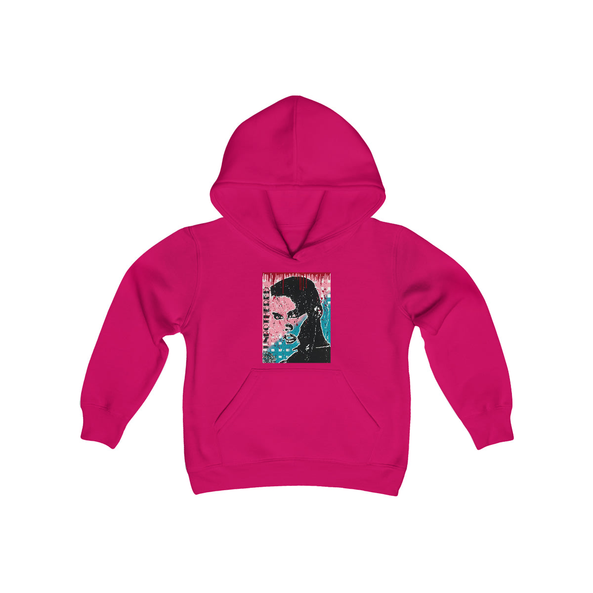 "Unbothered-Inspired By Grace Jones" Youth Heavy Blend Hooded Sweatshirt