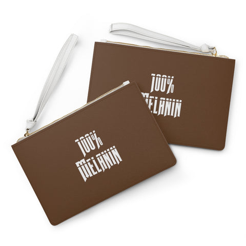 "100% Melanin" Vegan Clutch Purse