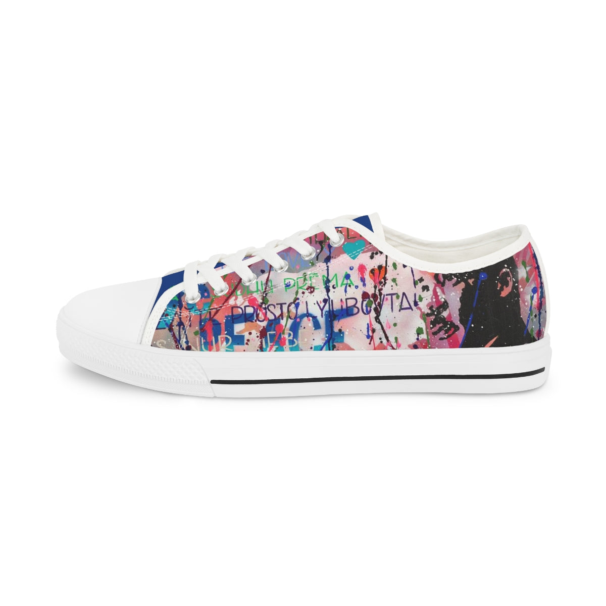 "No Hate Just Love" Men's Low Top Sneakers