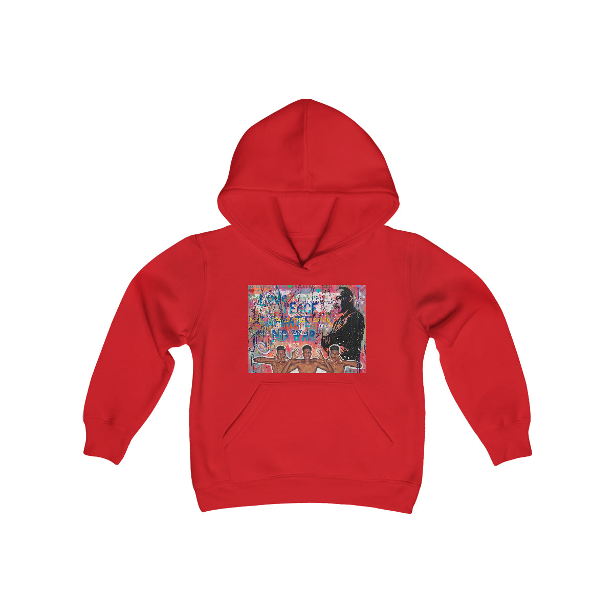 "No Hate Just Love" Youth Heavy Blend Hooded Sweatshirt