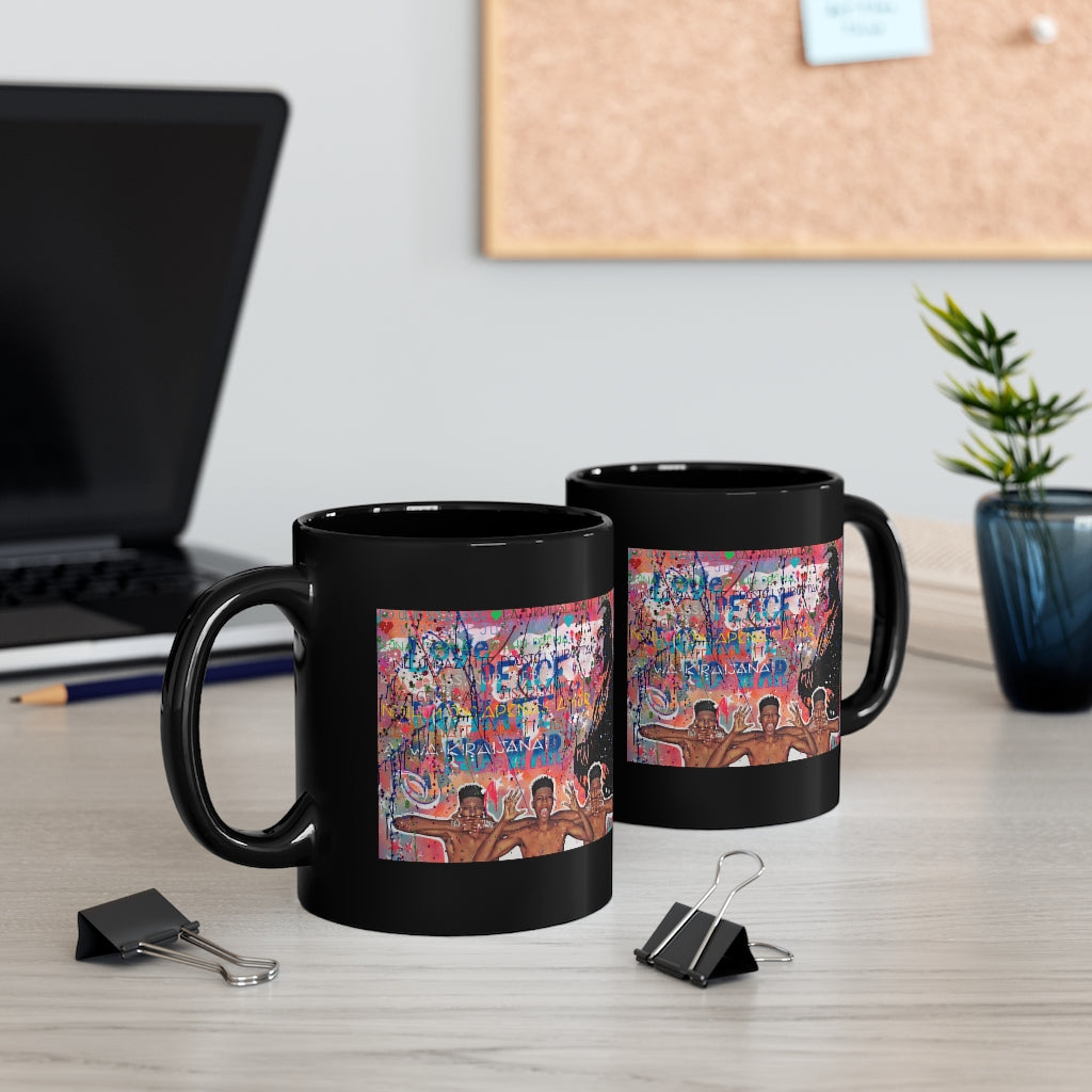 "No Hate Just Love" 11oz Black Mug