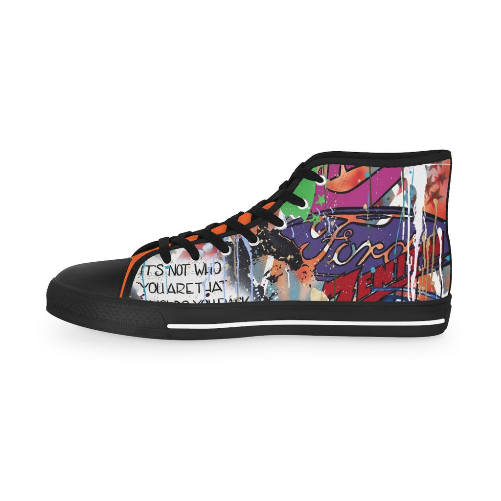 "Basquiat/Warhol Tribute" Men's High Top Sneakers