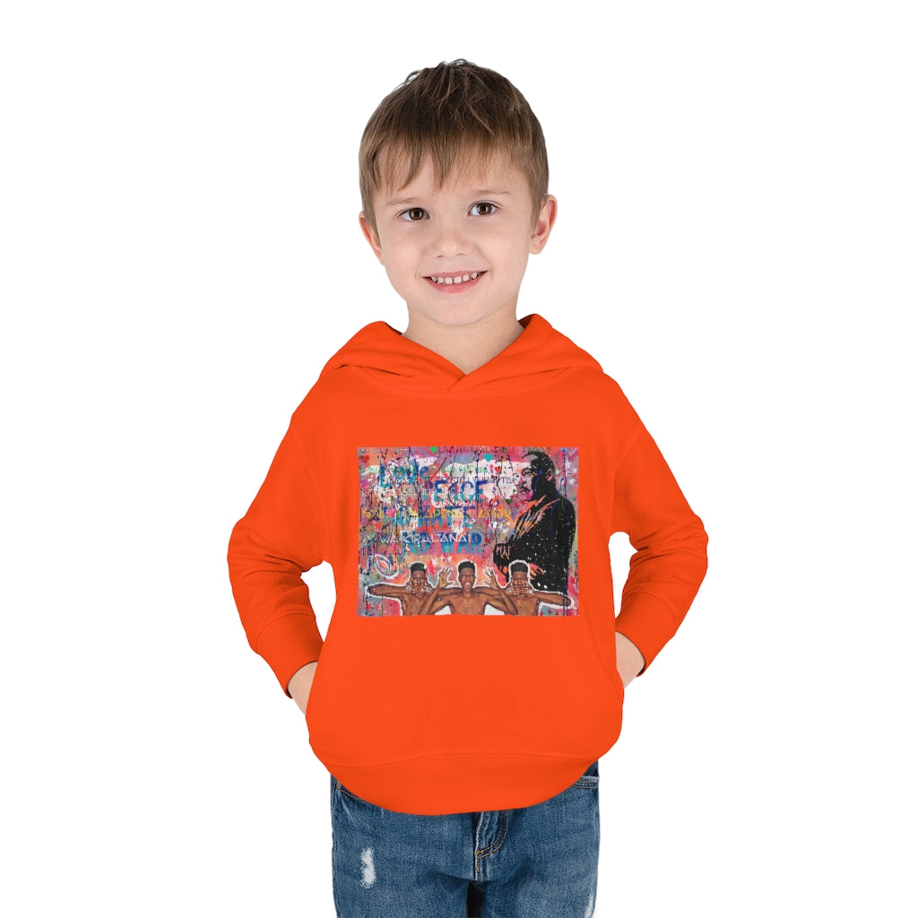 'No Hate Just Love" Toddler Pullover Fleece Hoodie