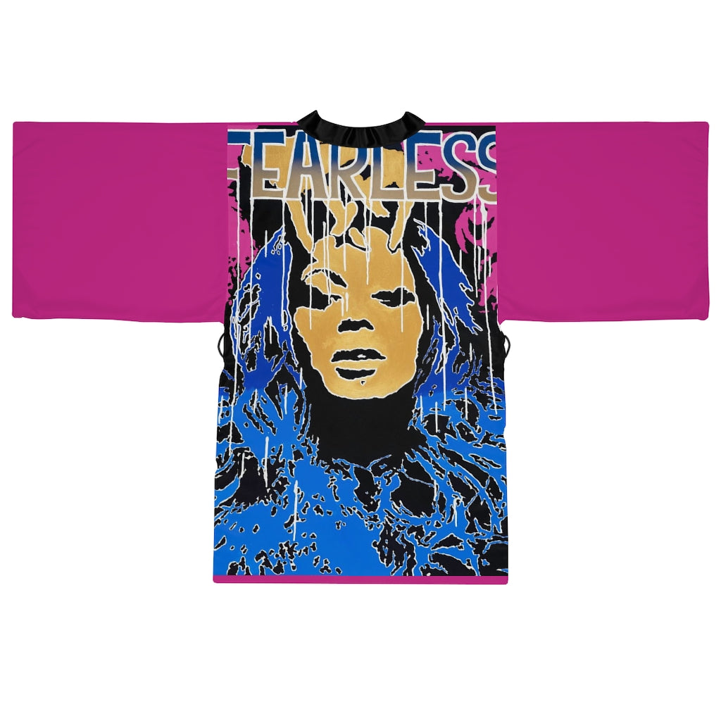 "Fearless" Long Sleeve Kimono Robe