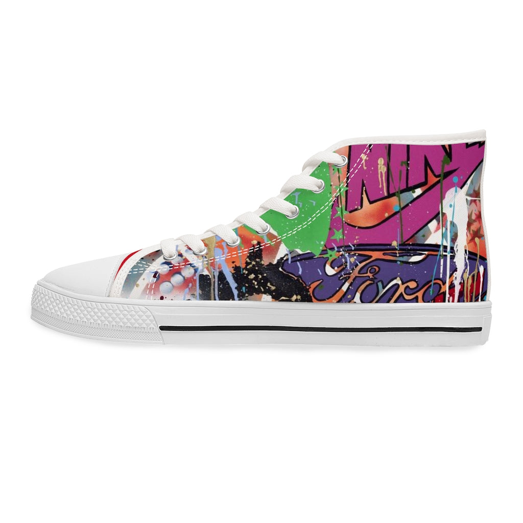 "Basquiat/Warhol Tribute "Women's High Top Sneakers