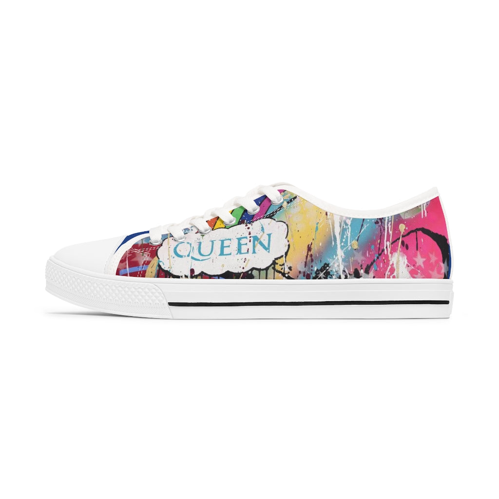 "Find Your Inner Queen" Women's Low Top Sneakers