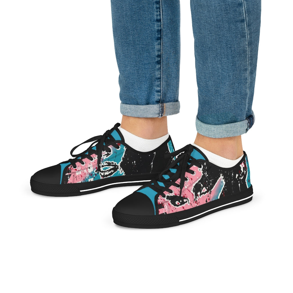 "Unbothered Inspired By Grace Jones" Men's Low Top Sneakers