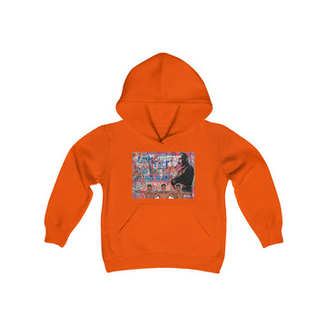 "No Hate Just Love" Youth Heavy Blend Hooded Sweatshirt