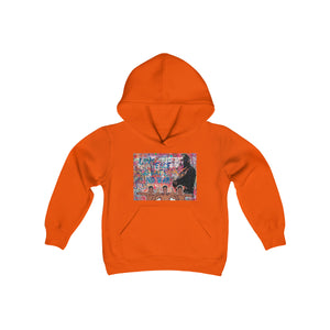 "No Hate Just Love" Youth Heavy Blend Hooded Sweatshirt