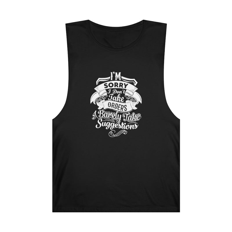 "I'm Sorry..." Unisex Barnard Tank