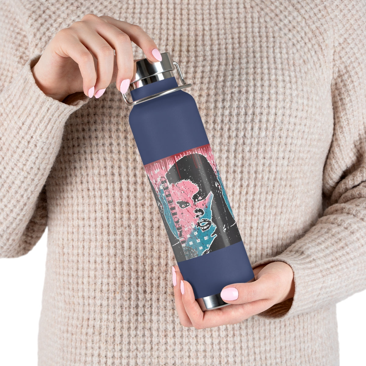 "Unbothered-Inspired By Grace Jones" Copper Vacuum Insulated Bottle, 22oz