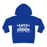 "Love And Acceptance Isn't One Way" Toddler Pullover Fleece Hoodie