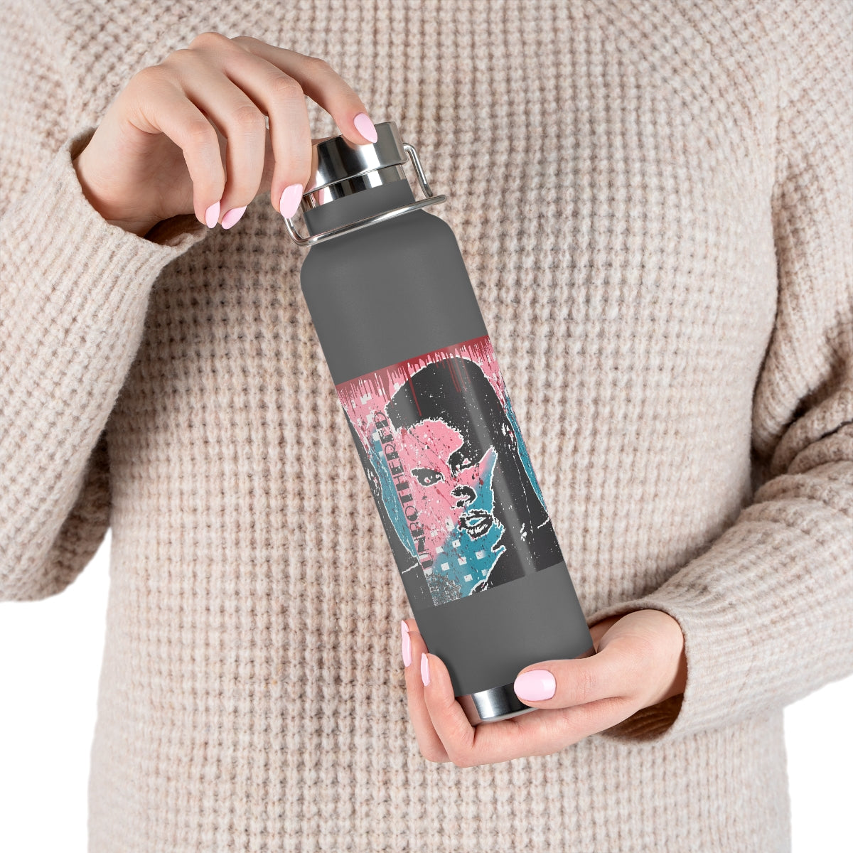"Unbothered-Inspired By Grace Jones" Copper Vacuum Insulated Bottle, 22oz