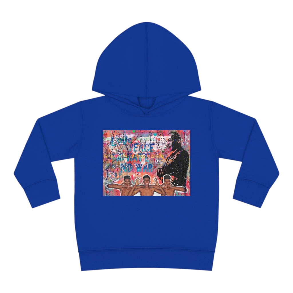 'No Hate Just Love" Toddler Pullover Fleece Hoodie
