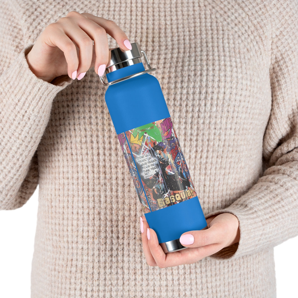 "Basquiat/Warhol Tribute" Copper Vacuum Insulated Bottle, 22oz