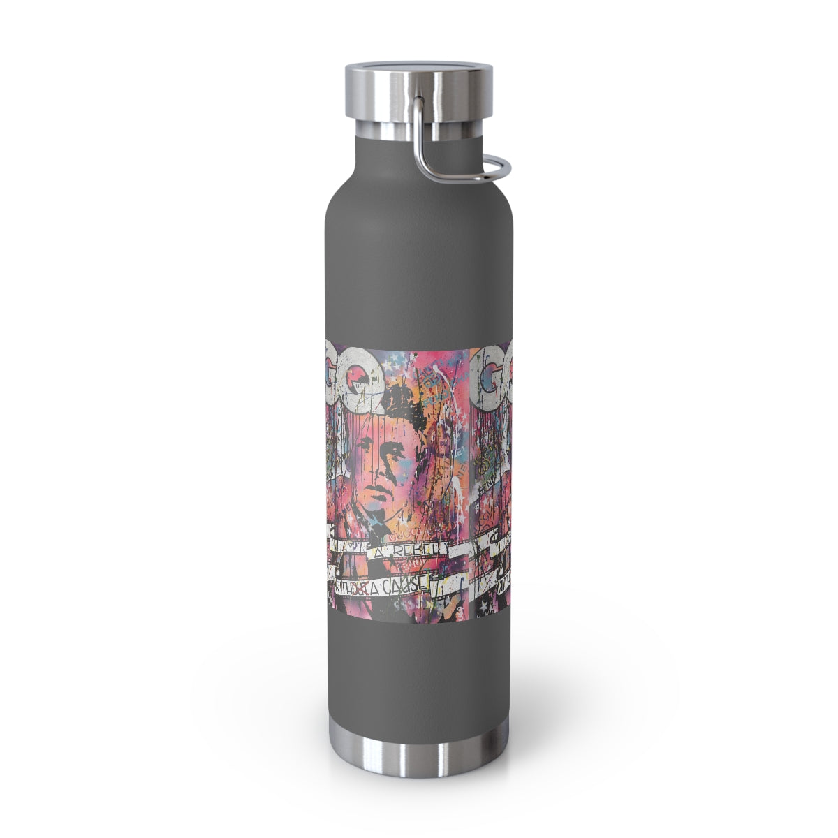 "Rebel With A Cause- Inspired By James Dean" Copper Vacuum Insulated Bottle, 22oz