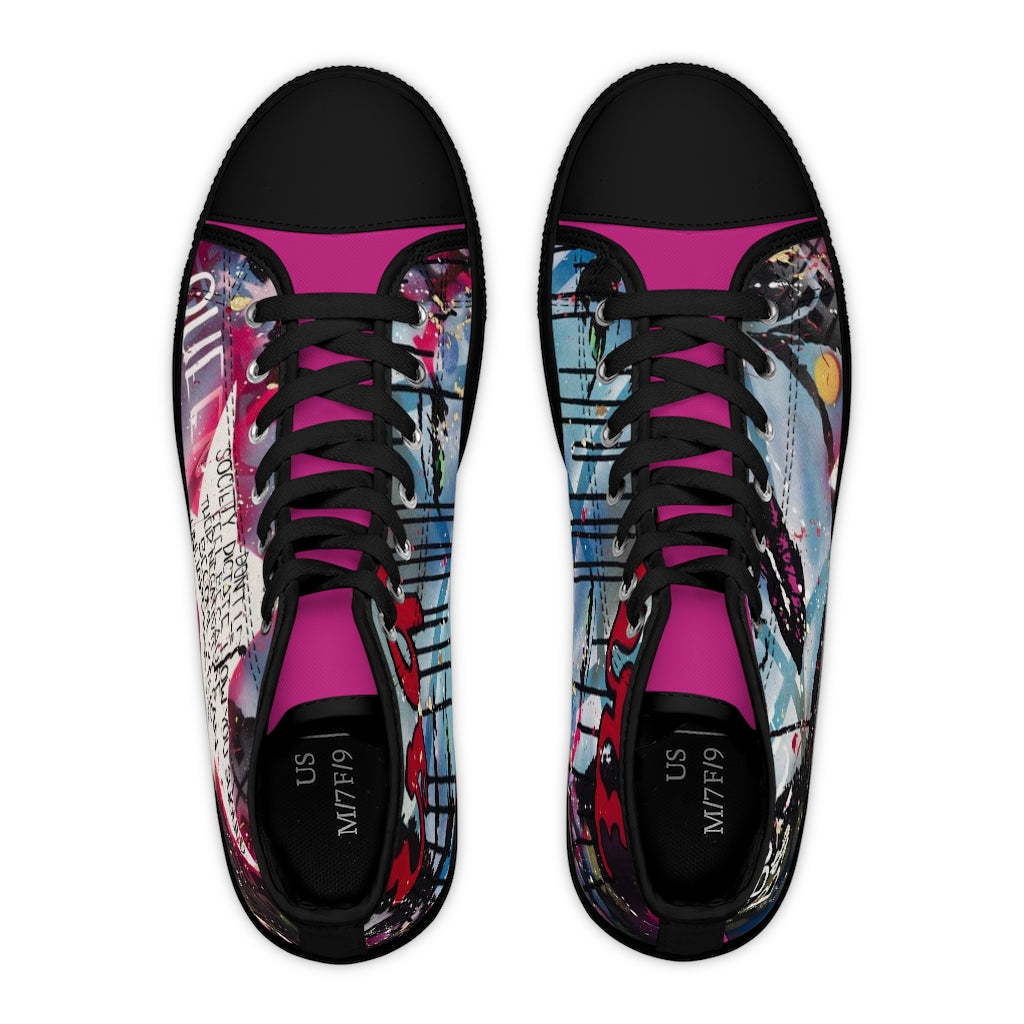 "Be The Boss" Women's High Top Sneakers