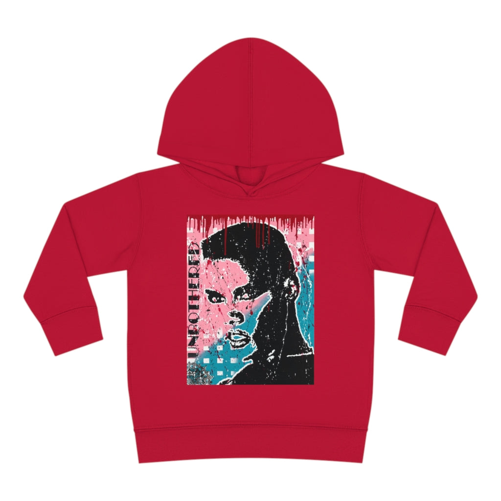 "Unbothered-Grace Jones" " Toddler Pullover Fleece Hoodie