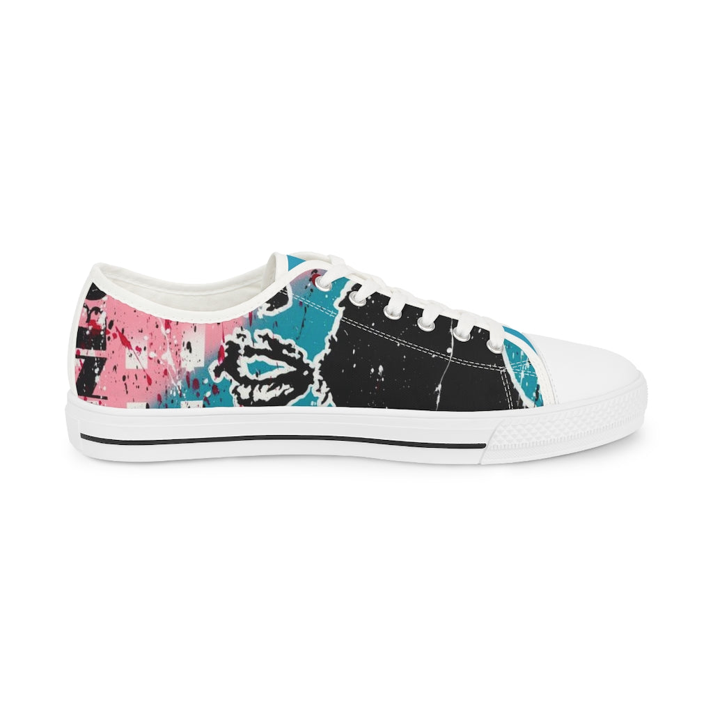 "Unbothered Inspired By Grace Jones" Men's Low Top Sneakers