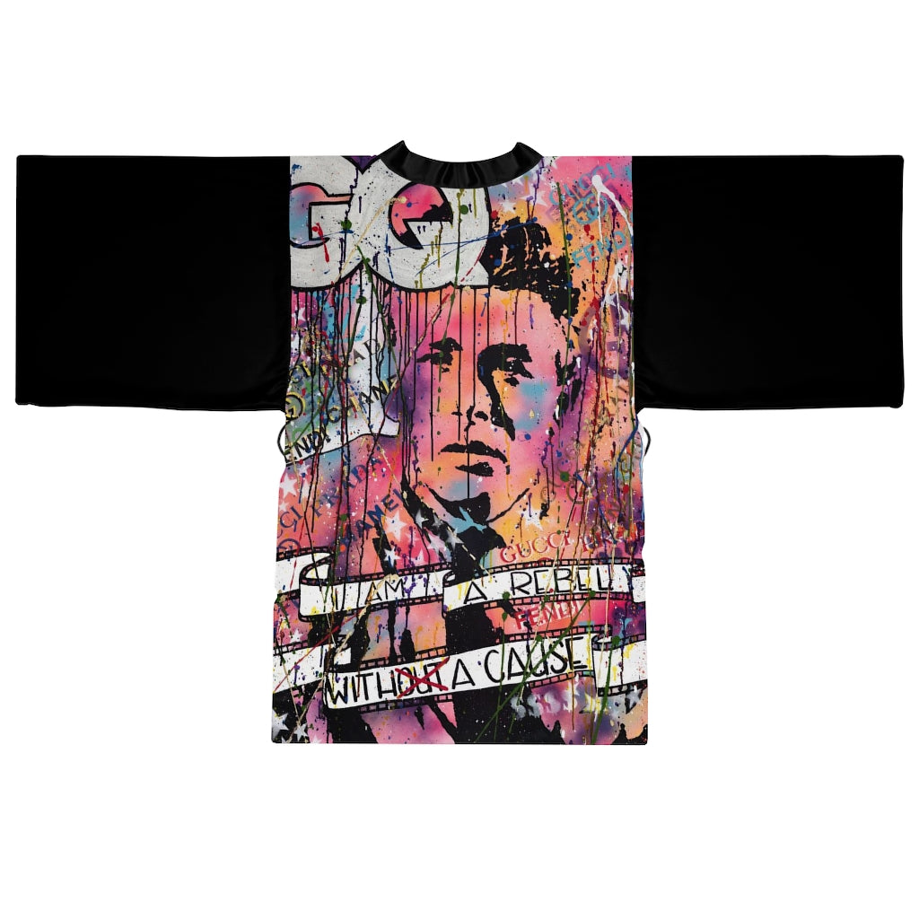 "Rebel With A Cause" Long Sleeve Kimono Robe
