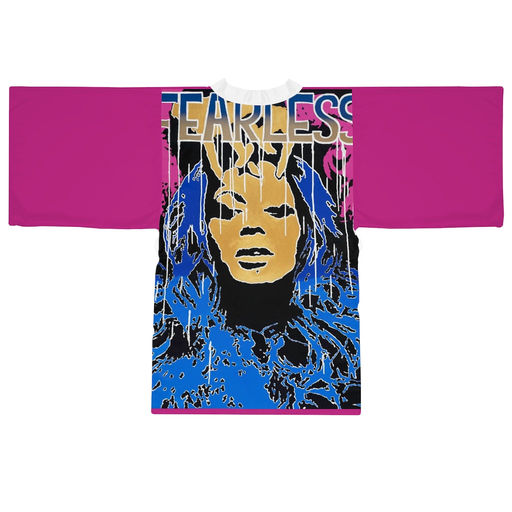 "Fearless" Long Sleeve Kimono Robe