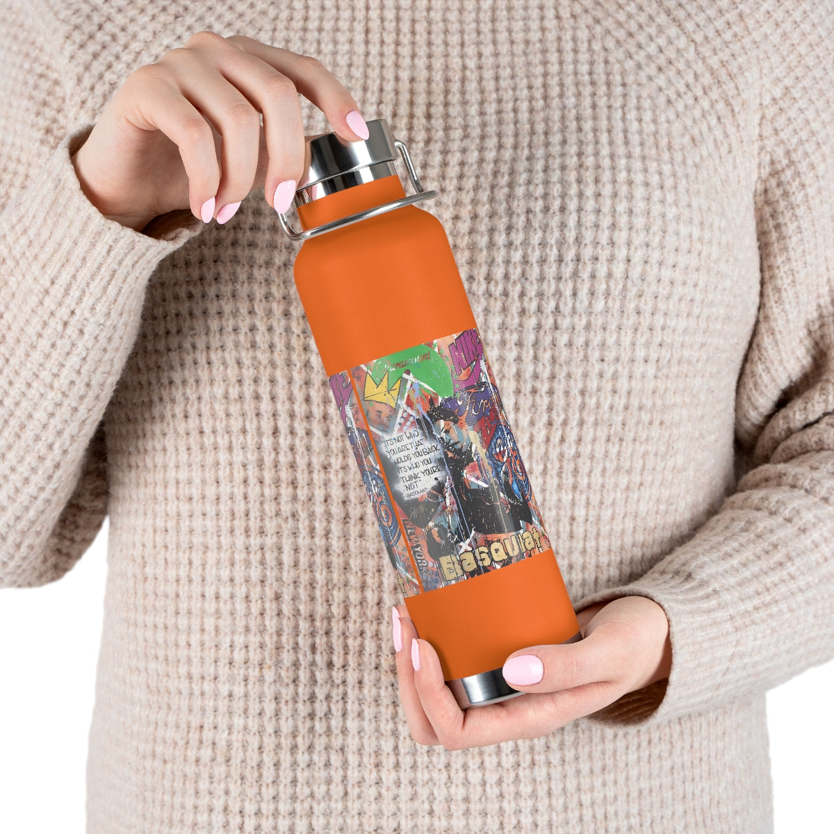 "Basquiat/Warhol Tribute" Copper Vacuum Insulated Bottle, 22oz