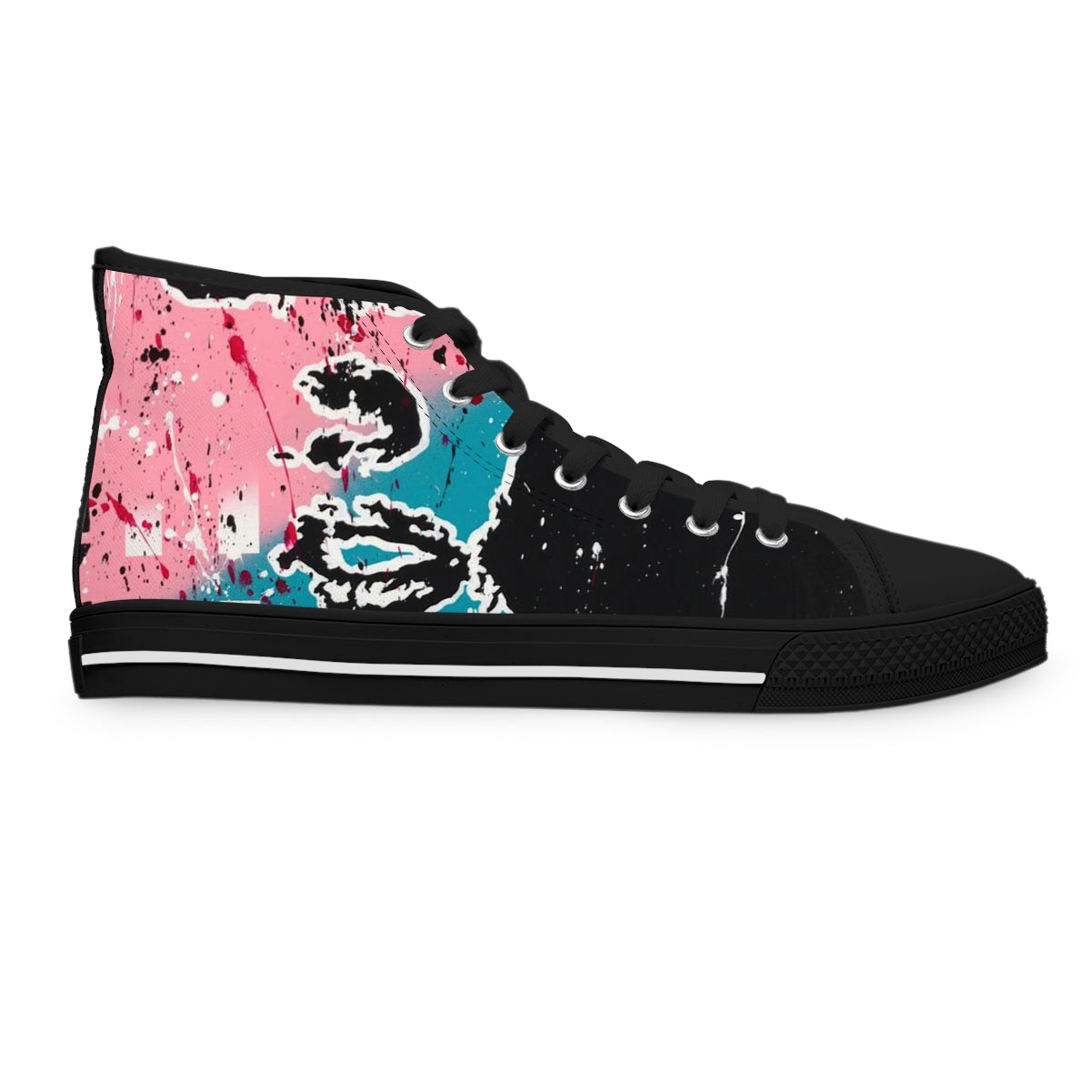 "Unbothered Inspired By Grace Jones"  Women's High Top Sneakers