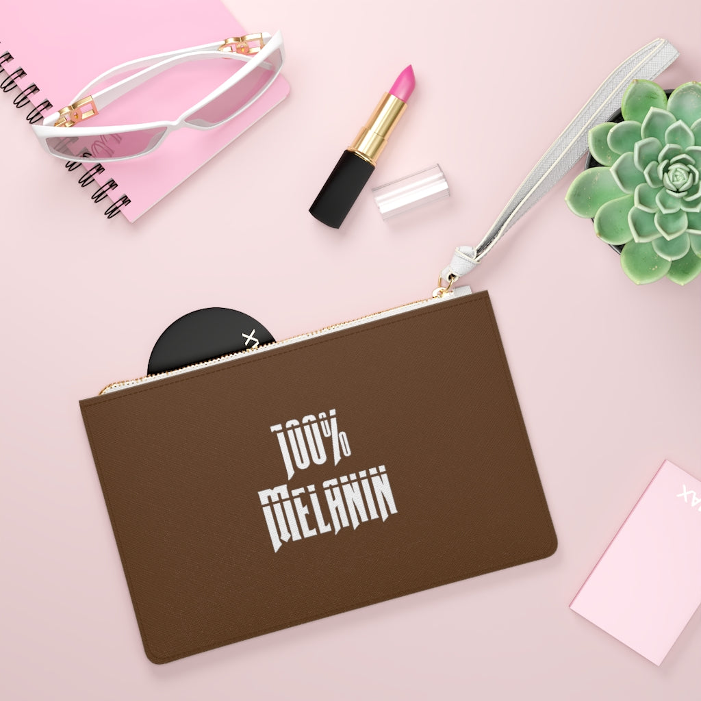 "100% Melanin" Vegan Clutch Purse
