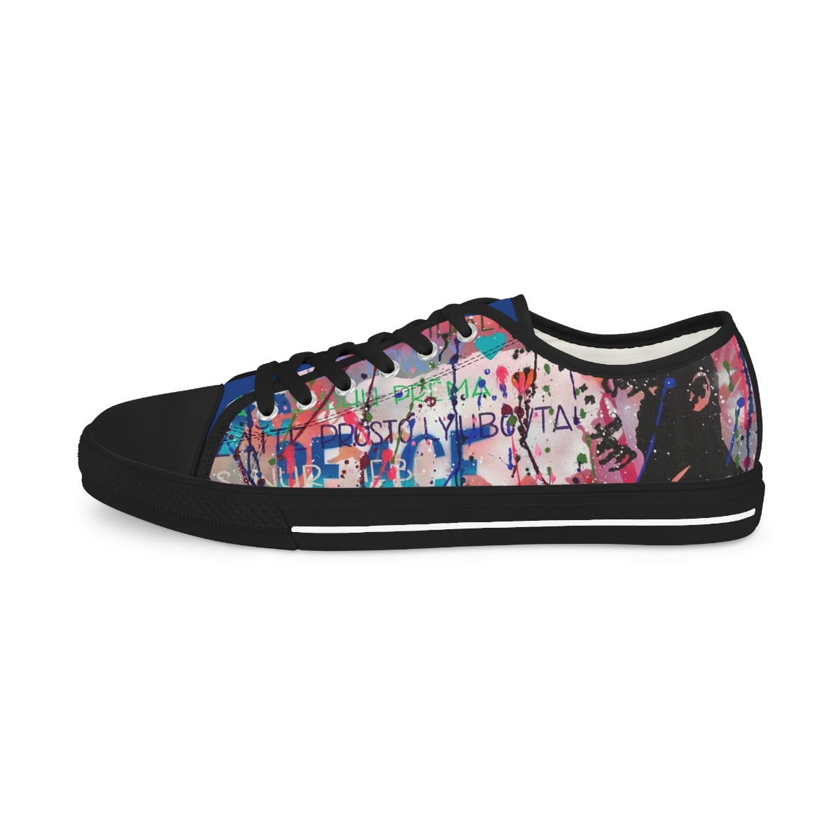 "No Hate Just Love" Men's Low Top Sneakers