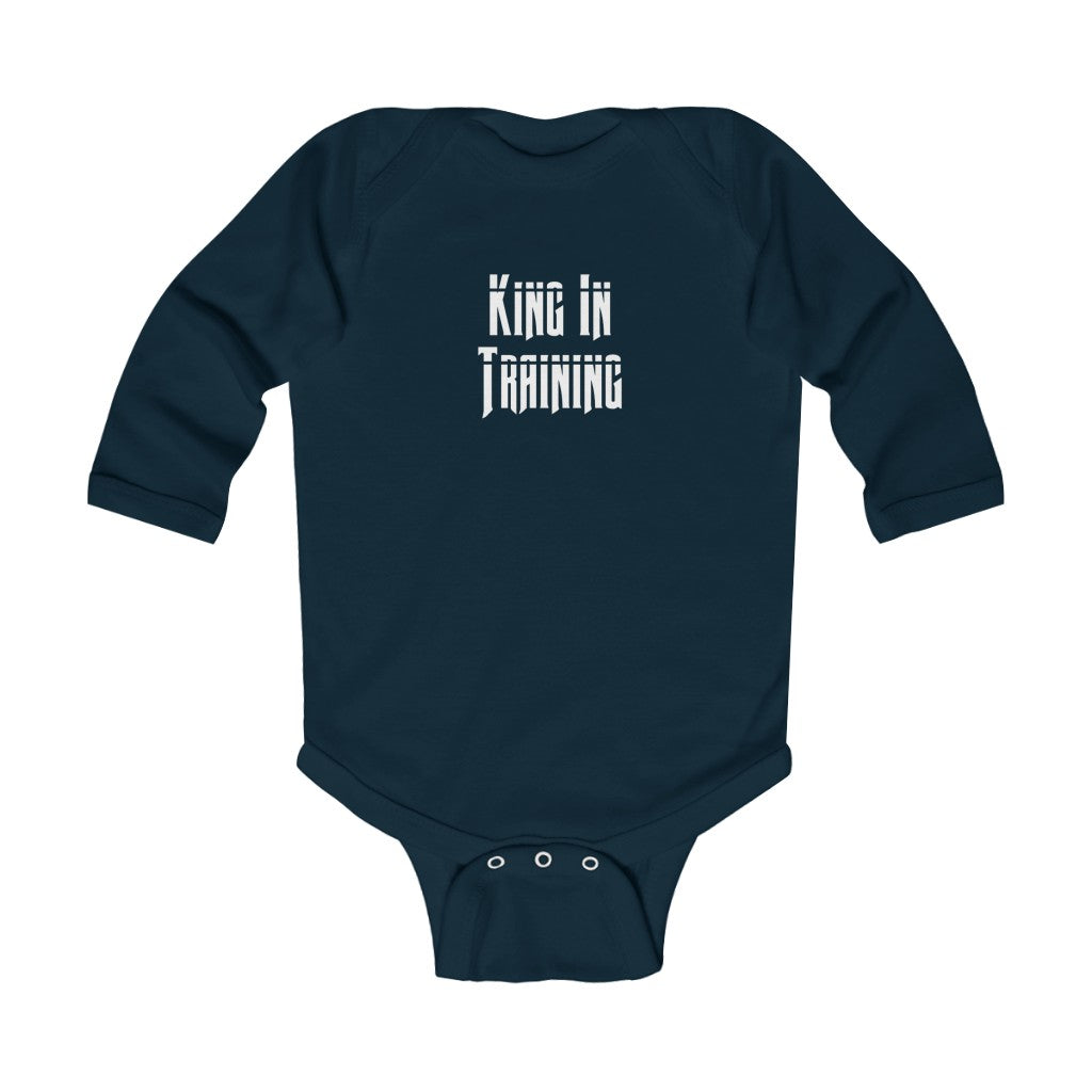 "King In Training" Infant Long Sleeve Bodysuit