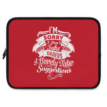 Load image into Gallery viewer, "I'm Sorry ....."  Laptop Sleeve