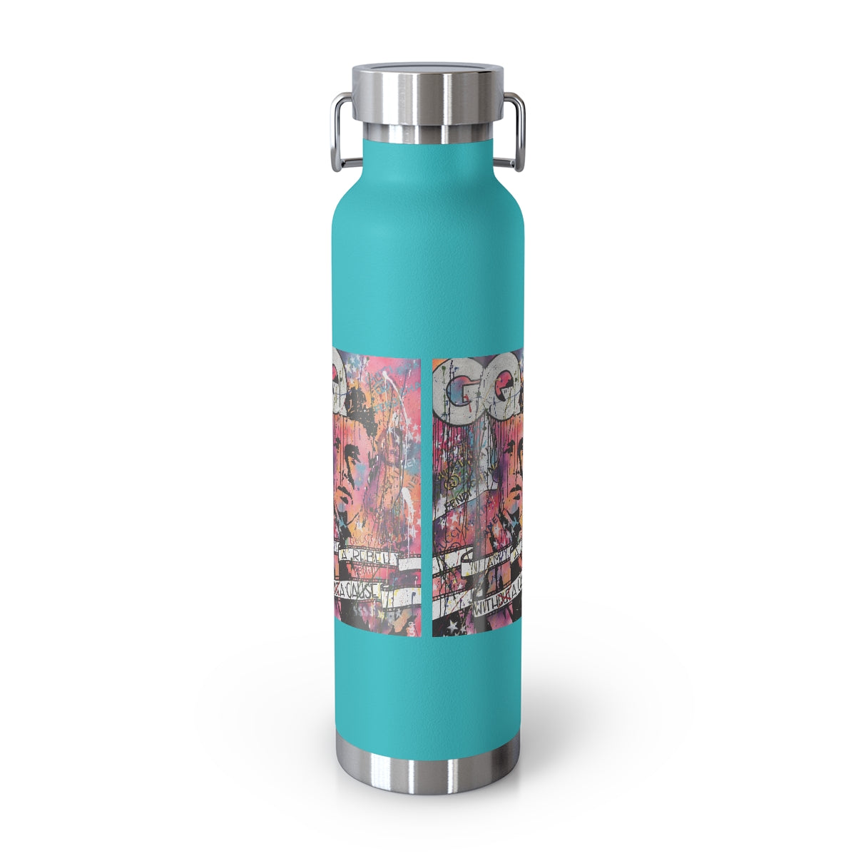 "Rebel With A Cause- Inspired By James Dean" Copper Vacuum Insulated Bottle, 22oz